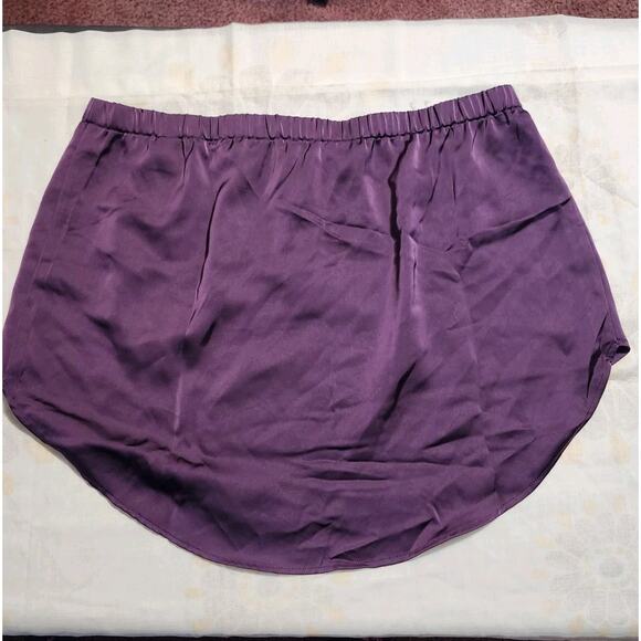 By Stacy London Addable Shirt Skirt sz XL Mini Silky Touch Purple Faux Button - Picture 7 of 7